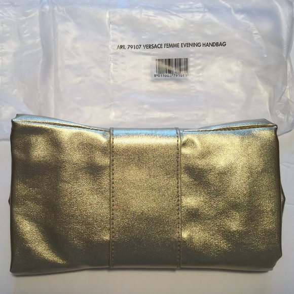 VERSACE PARFUMS GOLD GLITTER CLUTCH - Picture 3 of 6